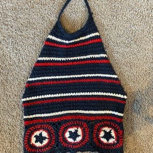 Red/white/blue halter top